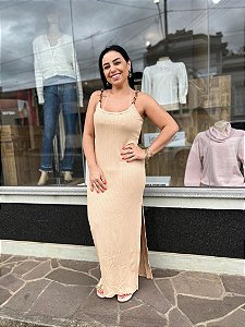 VESTIDO CANELADO LANÇA PERFUME