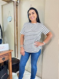BLUSA MANGA CURTA LISTRADA LEZ A LEZ