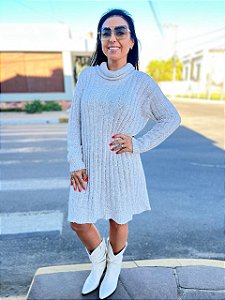 VESTIDO OFF COM GOLA E PAETÊ MARIA PAVAN