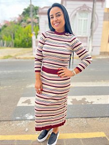 BLUSA LISTRADA MANGA LONGA MARIA PAVAN
