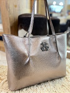 BOLSA SHOPPING BAG SHARP PRATA JOHN JOHN