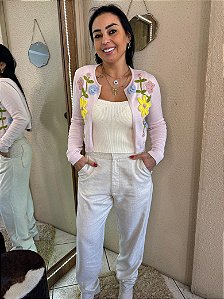 CALÇA BAGGY PANTALONA DE LINHO LANÇA PERFUME