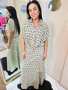SAIA ESTAMPADA COM ZÍPER E CINTURA ALTA LEZ A LEZ