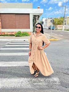 VESTIDO AMBICIONE CAMEL