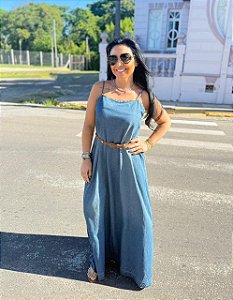 VESTIDO JEANS LANÇA PERFUME COM CINTO