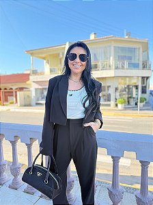 BLAZER CROPPED MANGA LONGA LANÇA PERFUME