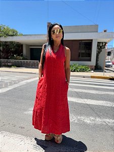 VESTIDO EM LINHO 100% ITALIANO