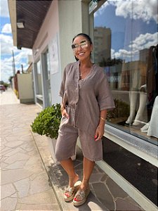 BERMUDA EM LINHO 100% ITALIANO