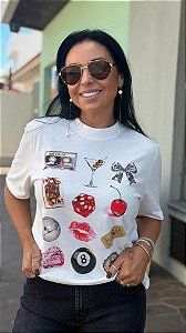 T-SHIRT AMPLA PARTY ICONS JOHN JOHN