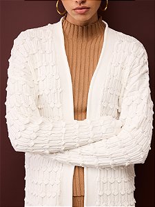 CASACO EM TRICOT TEXTURIZADO AMBICIONE