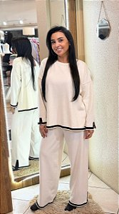 BLUSA EM MALHA OFF WHITE AMBICIONE