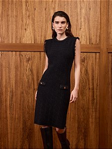 VESTIDO MIDI TRICOT SEM MANGAS AMBICIONE