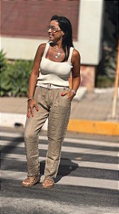 CALÇA DE ALFAIATARIA 100% LINHO ITALIANO