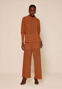 CALÇA TRICOT TERRACOTA LEZ A LEZ