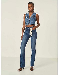 CALÇA JEANS NOVA YORK RETA COM LENÇO COLCCI JEANS