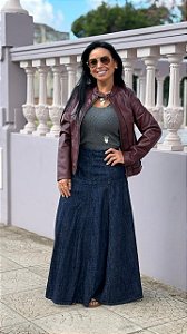 SAIA JEANS CHÁ COM CINTURA ALTA LEZ A LEZ