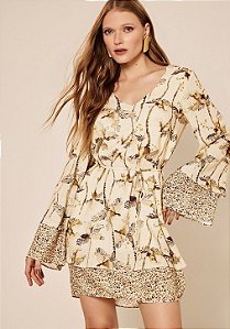 VESTIDO ESTAMPADO DE MANGAS LONGAS LEZ A LEZ