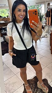 BOLSA FARM DA GEMA BORDADO ARARA FARM RIO
