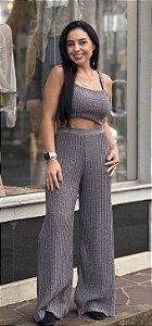 CALÇA WIDE LEG LIA SILVER JOHN JOHN