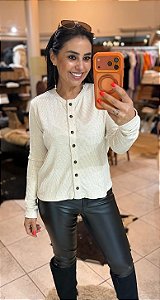 CARDIGAN TRICOT CANELADO LANÇA PERFUME