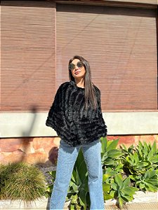 PONCHO DE PELE ALPELO
