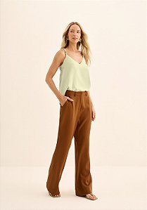 BLUSA DE ALÇAS COM DECOTE EM V LEZ A LEZ