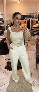BLUSA CROPPED DE ALÇAS EM ALFAIATARIA LEZ A LEZ