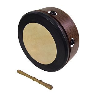 BODHRÁN 14" LORO PRETO (COM ACESSÓRIOS)