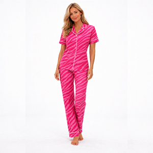 Pijama Mg Curta Zebra Pink