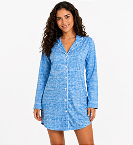 Camisola Mg Longa Azul Jeans