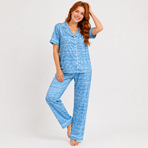 Pijama Mg Curta Azul Jeans