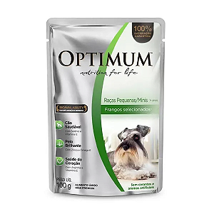 Sachê Optimum Cães Adultos Raças Pequenas e Minis sabor Frango - 100g