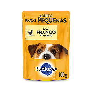 Ração Úmida Sachê Pedigree Frango ao Molho Cães Adultos de Raças Pequenas - 100g