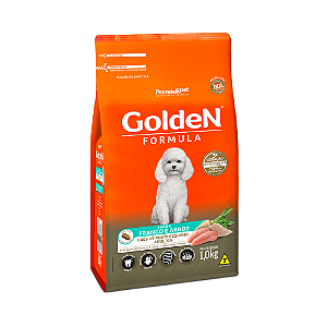 Ração Golden Fórmula Mini Bits para Cães Adultos de Pequeno Porte Sabor Frango e Arroz - 1KG