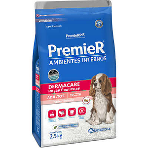 Ração Premier Ambientes Internos Dermacare - 2,5Kg