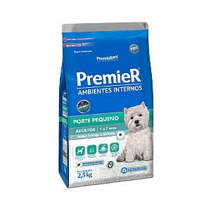 Ração Premier Ambientes Internos para Cães Adultos Sabor Frango e Salmão - 2,5kg