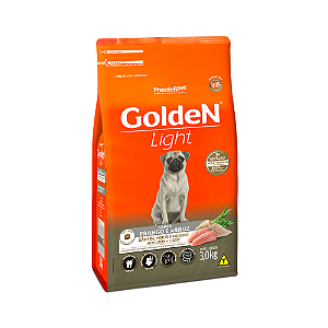 Ração Golden Fórmula Light Mini Bits para Cães Adultos de Porte Pequeno Sabor Frango e Arroz - 3KG