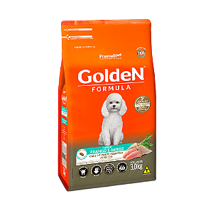 Ração Golden Fórmula Mini Bits Cães Adultos de Peq. Porte Sabor Frango e Arroz - 3kg