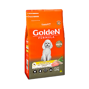 Ração Golden Fórmula para Cães Adultos de Porte Pequeno Sabor Peru e Arroz - 3kg