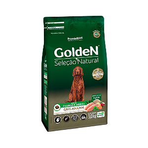 Ração Golden Seleção Natural para Cães Adultos Sabor Frango e Arroz - 3kg