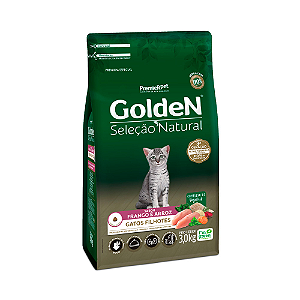 Ração Golden Seleção Natural para Gatos Filhotes Sabor Frango e Arroz - 3kg