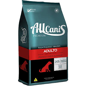 Ração Allcanis para Cães Adultos de Raças Peq. de frango e Carne - 15kg