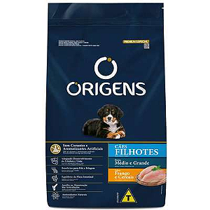 Origens Premium Especial Cães Filhotes Porte Médio e Grande Sabor Frango e Cereais - 15 Kg