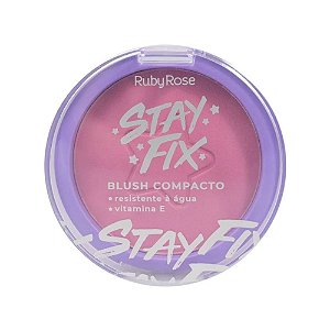 Blush Compacto Stay Fix Carina Ruby Rose RR0034