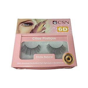 Cílios Postiços Fios Sintéticos Efeito Natural CSN 6D