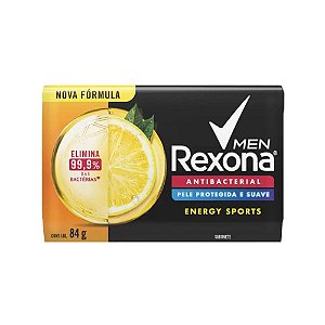Sabonete em Barra Antibacterial Rexona Men Energy Sports 84g