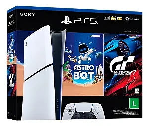 Console Playstation 5 Slim Digital 1TB c/ Astrobot e Gran Tursimo 7