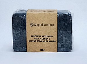 Sabonete Artesanal Argila Negra & Carvão Ativado de Bambu 100g