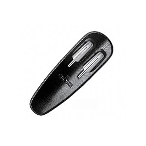 Porta caneta em couro duplo