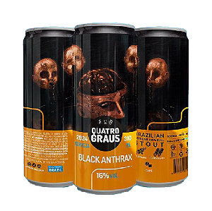 Cerveja Quatro Graus Black Anthrax 2024 Base Lata 310ml